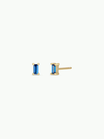 JaxKelly – Baguette Studs (Sapphire Blue)