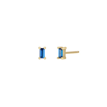 JaxKelly – Baguette Studs (Sapphire Blue)
