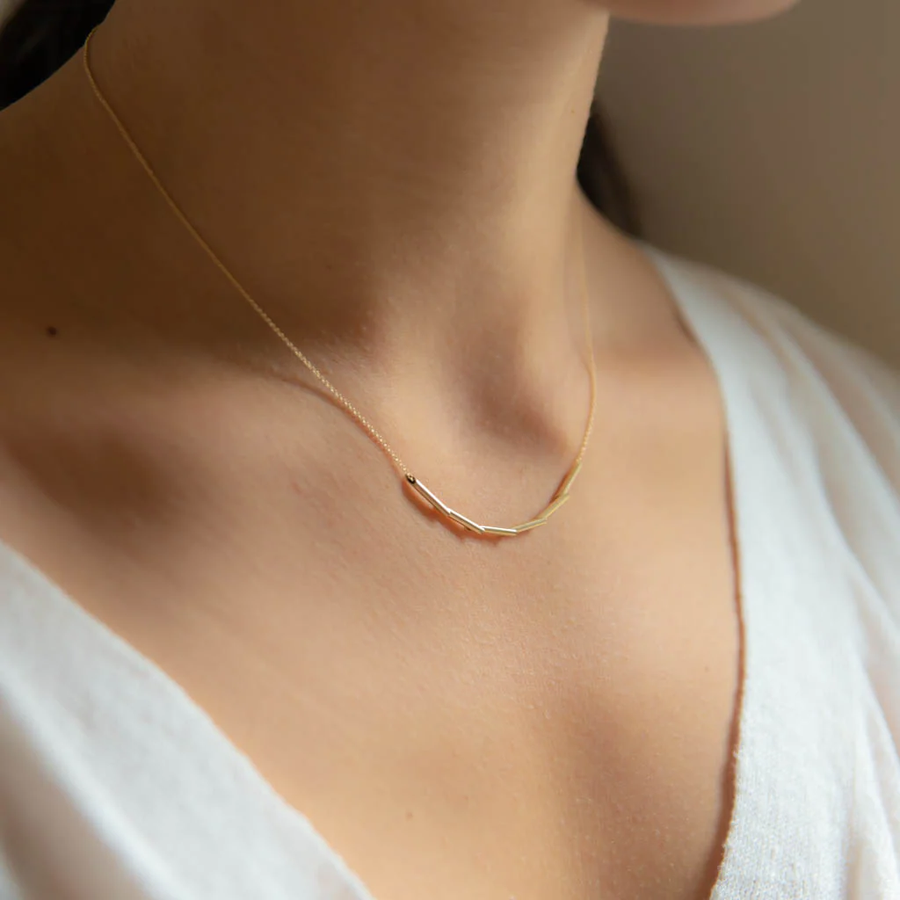 Carla Caruso - Scaled Tubular Mirror Necklace