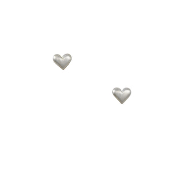 Tashi - Puffy Heart Studs in Sterling Silver