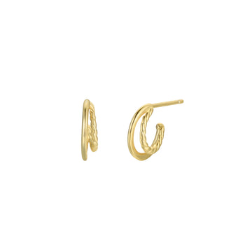 Jax Kelly - Gold Hoop Double Earrings