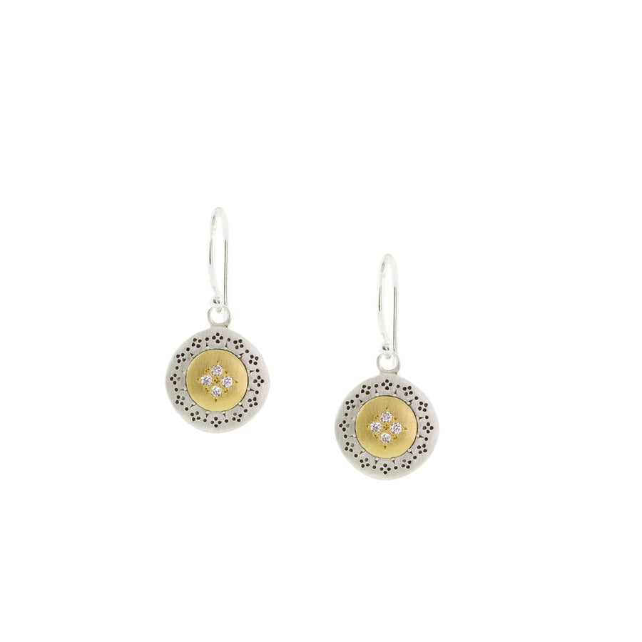 Adel Chefridi - Harmony Four Star Earrings with .08ct Diamond