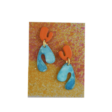 Sibilia - Fauvism Earrings in Patina and Papaya