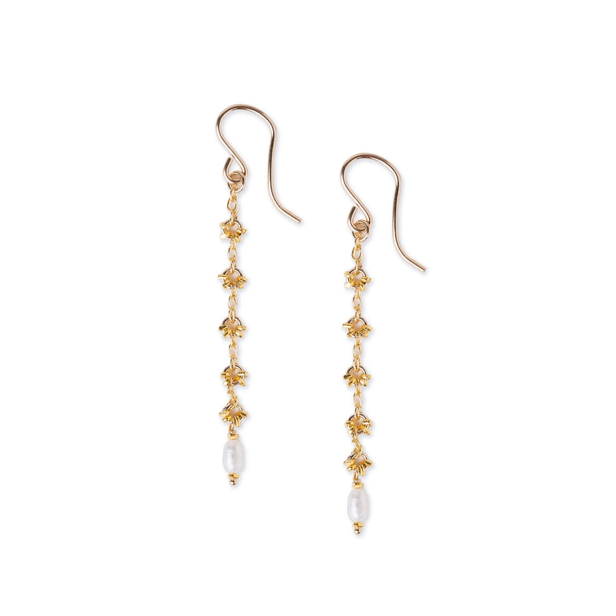 Kate Winternitz- Landon Long Pearl Earrings