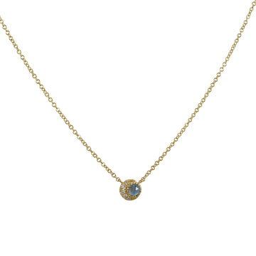 Liven Co. - Mini Moon Phase Necklace with Blue Topaz
