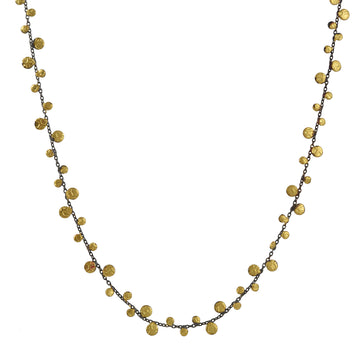 Manjusha - Oxidized Gold Dots Necklace
