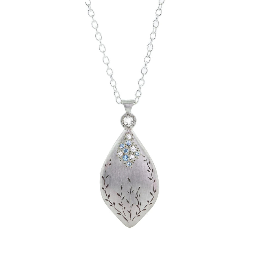 Adel Chefridi – Aqua and Diamond Secret Garden Pendant