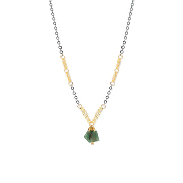 Kate Winternitz - Emerald Geometric Cut Necklace