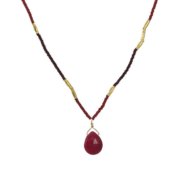 Debbie Fisher - Ruby Pendant Necklace