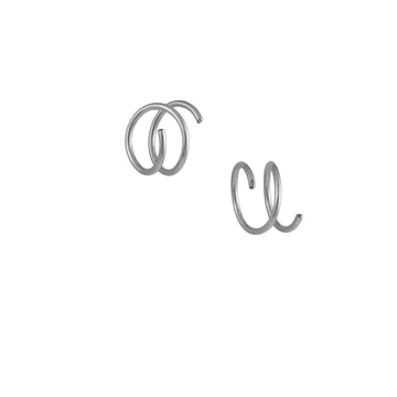 Adorn512 - Medium Twist Silver Earrings