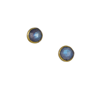 Austin Titus - Rosecut Blue Moonstone Post Earrings