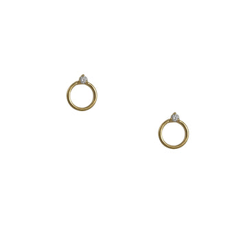 Liven Co. - Micro Souli Open Circle Diamond Stud Earrings