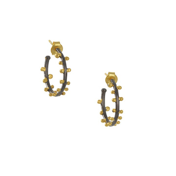 Manjusha - Two Tone Studded Hoops