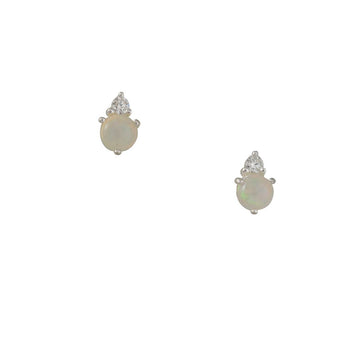 Tashi - Opal Studs - The Clay Pot - Tashi - All Earrings, celestial, Earrings:Studs, opal, studs, Style:Studs, vermeil