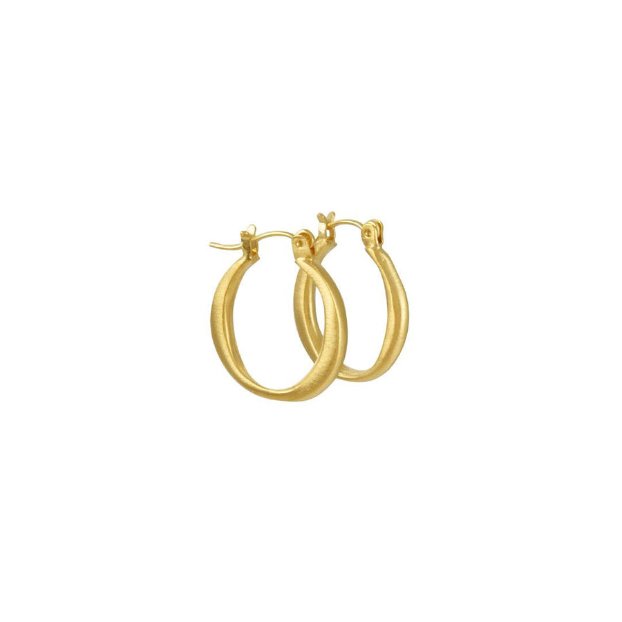 Philippa Roberts - Small Round Hoop Earrings in Vermeil - The Clay Pot - Philippa Roberts - All Earrings, Earring:Hoops, Earrings:Studs, Hoops, vermeil