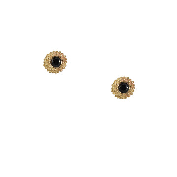 Shaesby - Noir Urchin Black Diamond Stud Earrings