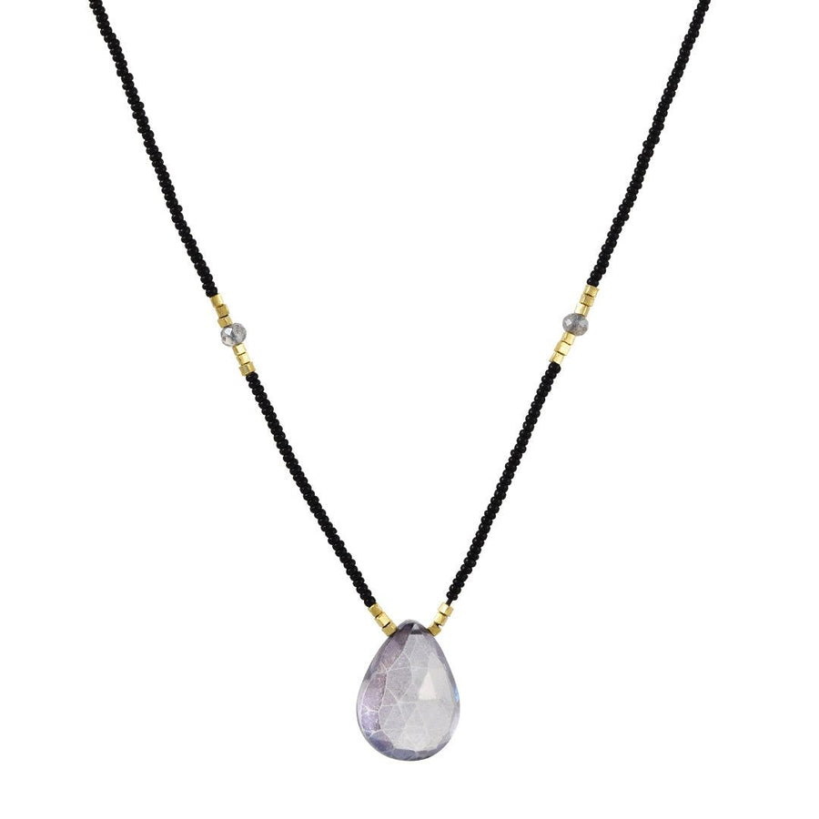 Debbie Fisher - Mystic Labradorite Drop Necklace - The Clay Pot - Debbie Fisher - celestial, Labradorite, Necklace, Style:Beaded Necklace