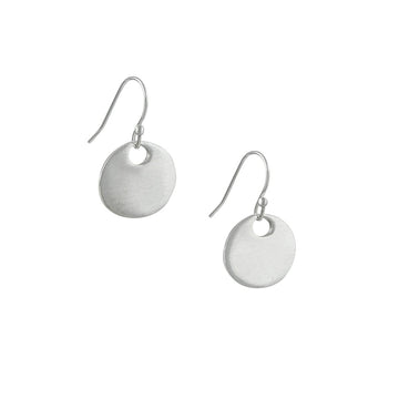Philippa Roberts - Medium Circle Earrings - The Clay Pot - Philippa Roberts - All Earrings, d, dangle earrings, Sterling Silver, Style:Dangle Earrings
