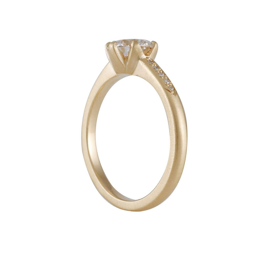 Rebecca Overmann - Six Prong Diamond Solitaire - The Clay Pot - Rebecca Overmann - 14k gold, Diamond, engagement ring, ring, Size 7