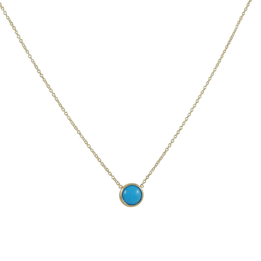 SALE  - Round Turquoise Cabochon Necklace