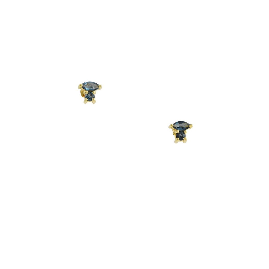 Tashi - London Blue Topaz Stud Earrings - The Clay Pot - Tashi - All Earrings, bluetopaz, earrings, Earrings:Studs, studs, vermeil