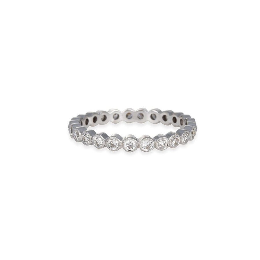SALE - Diamond Eternity Band - The Clay Pot - Jolie Designs - 14k white gold, diamond, ring, SALE, Size 5.5