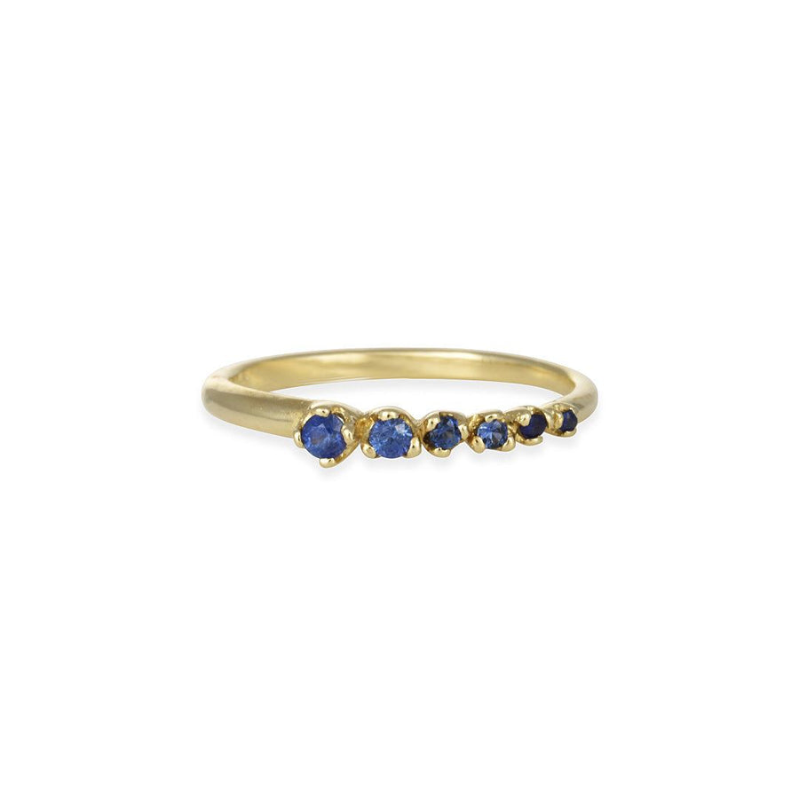 SALE - Graduated Sapphire Ring - The Clay Pot - N+A New York - 14k gold, ring, SALE, sapphire, Size 6