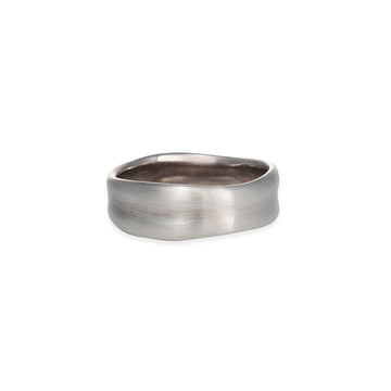 Matsu - Small Curve Band - The Clay Pot - Matsu - ring, Size 6, sterling silver