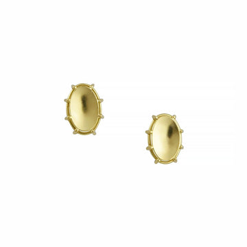 SALE - Signature Oval Studs - The Clay Pot - Tura Sugden - 18k gold, All Earrings, classic, earrings, Earrings:Studs, SALE, splurge, studs