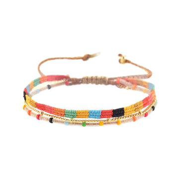 Mishky - Maya Bracelet With Color Blocked Palate - The Clay Pot - MISHKY - beadedbracelet, bracelet, friendship bracelet