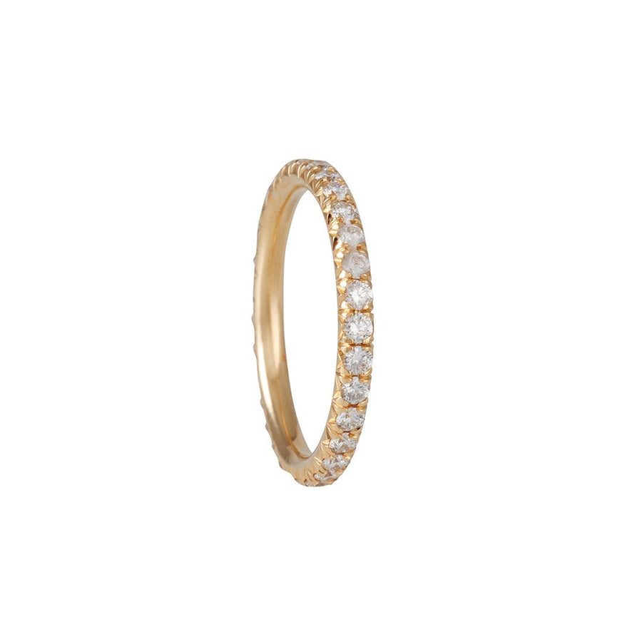 Diana Mitchell - French Set Eternity Band with 2mm Diamonds in Rose Gold - The Clay Pot - Diana Mitchell - 18krose, Diamond, eternity band, eternityband, eternitybands, ring, womansband, womansbands, womensweddingbands, womenweddingband