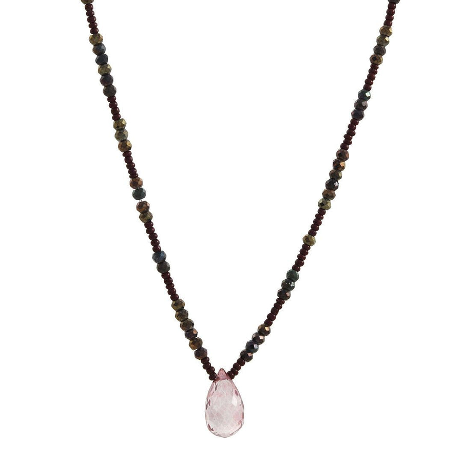 Debbie Fisher - Mystic Topaz Drop with Spinel Necklace - The Clay Pot - Debbie Fisher - Gold fill, Necklace, Spinel, topaz