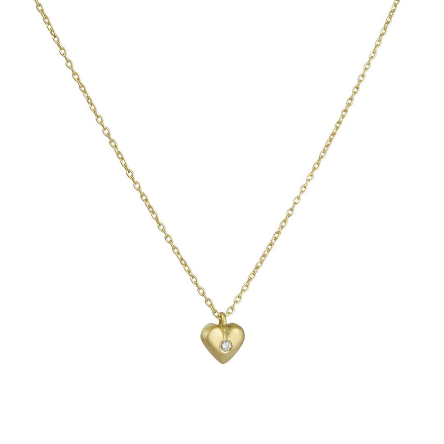 Marian Maurer - Micro Heart with Diamond Pendant - The Clay Pot - Marian Maurer - 18k gold, diamond, mothersday, Necklace