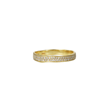 SALE - Torn Paper Diamond Eternity Ring - The Clay Pot - Kamofie/ Sofia Kaman - 14k yellow gold, diamond, ring, Size 5
