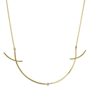 SALE - Brass Arc Necklace - The Clay Pot - K/LLER - brass, Necklace, SALE