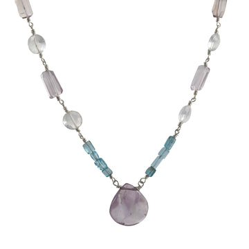 Brooklyn Gemologist - Faceted Amethyst and Apatite Necklace