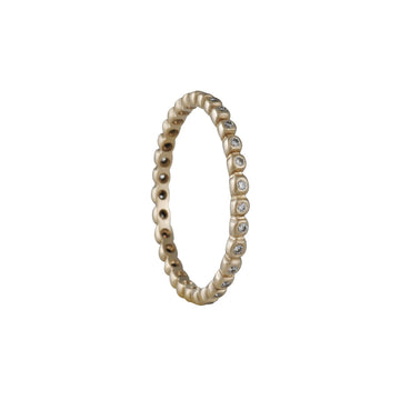 Marian Maurer - Tiny Porch Eternity Band in 18K White Gold - The Clay Pot - Marian Maurer - 18k white gold, classic, diamondring, Diamonds, eternity band, ring, Size 5.5, wedding band