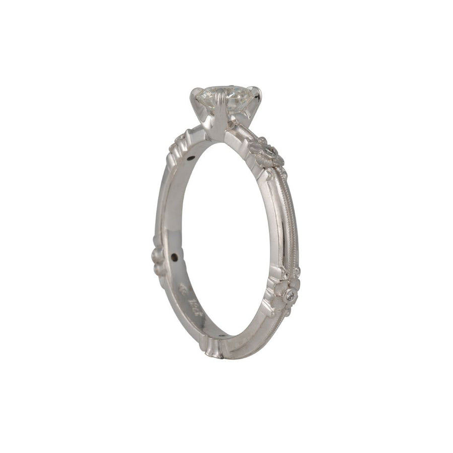 SALE - Buttercup Diamond Solitare - The Clay Pot - Van Craeynest - diamond, engagementring, platinum, ring, SALE, Size 6