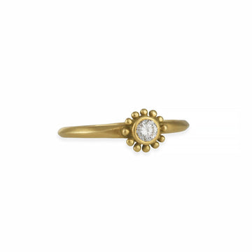 Marian Maurer - Palace Solitaire Ring With Diamond - The Clay Pot - Marian Maurer - 18k gold, diamond, ring, Size 5.5