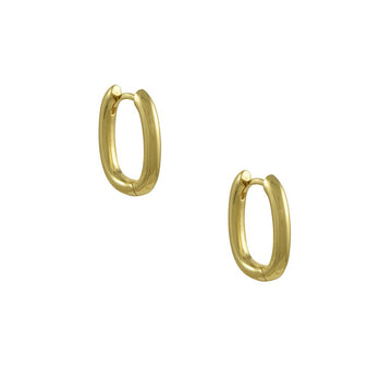JaxKelly - Medium Rectangle Hoops - The Clay Pot - JaxKelly - All Earrings, Earring:Hoops, Hoops, vermeil