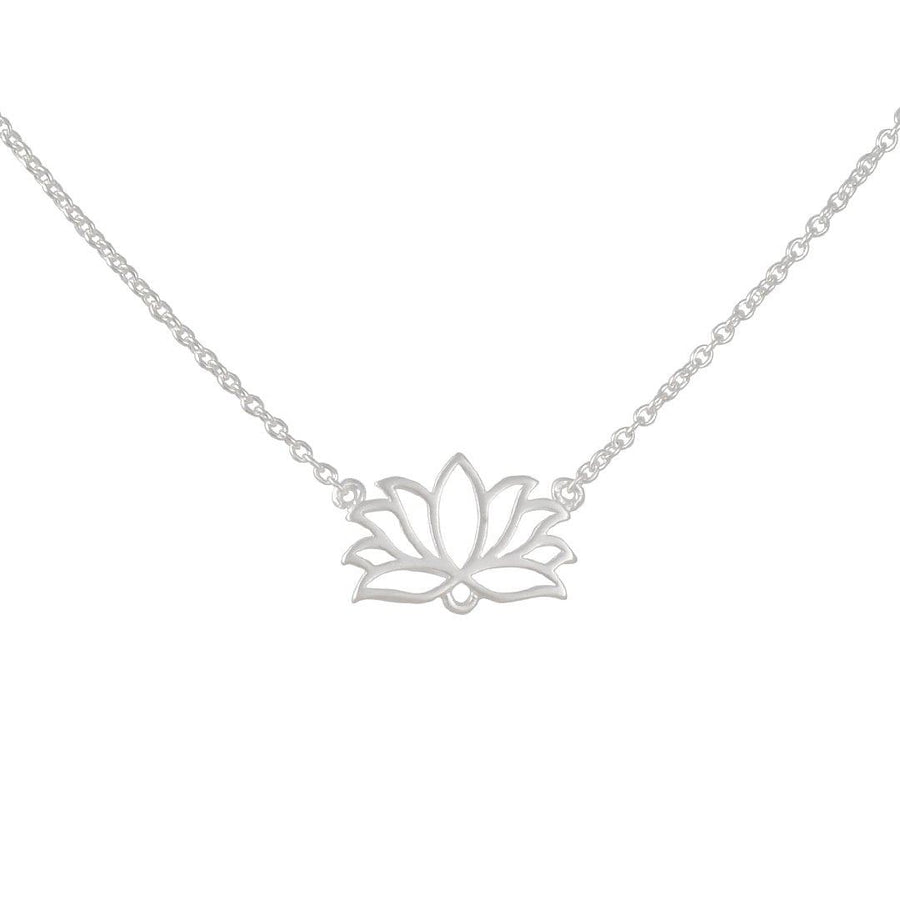 Tashi - Tiny Stationed Lotus Necklace in Sterling Silver - The Clay Pot - Tashi - necklace, Sterling Silver