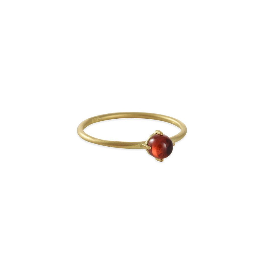 Satomi Kawakita - Cabachon Garnet Ring - The Clay Pot - Satomi Kawakita Jewelry - 18k gold, classic, Garnet, ring, Size 6, vday