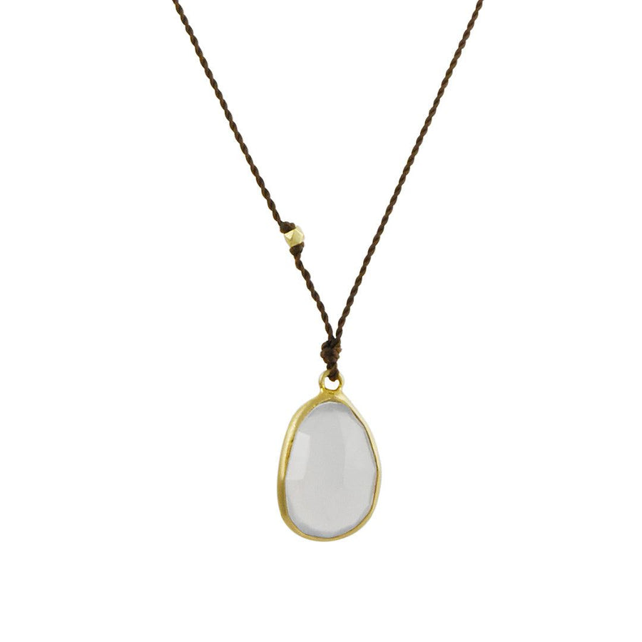 Margaret Solow - Organic Chalcedony Pendant - The Clay Pot - Margaret Solow - 14kgold, chalcedony, consignment, msts, neckalce, Necklace