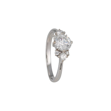 Lori McLean - Slipper Ring with Lab Grown Diamond - The Clay Pot - Lori McLean - 14k gold, 14k white gold, Diamond, engagement ring, engagementring, ring, Size 6