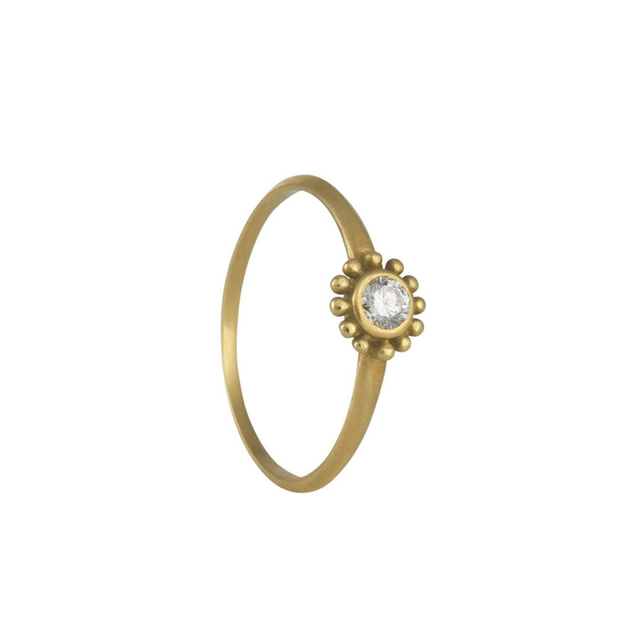 Marian Maurer - Palace Solitaire Ring With Diamond - The Clay Pot - Marian Maurer - 18k gold, diamond, ring, Size 5.5