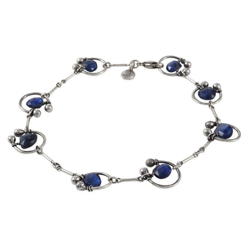 Zuzko Jewelry - Horseshoe Bracelet with Sapphire - The Clay Pot - Zuzko Jewelry - Bracelet, Sapphire, Sterling Silver