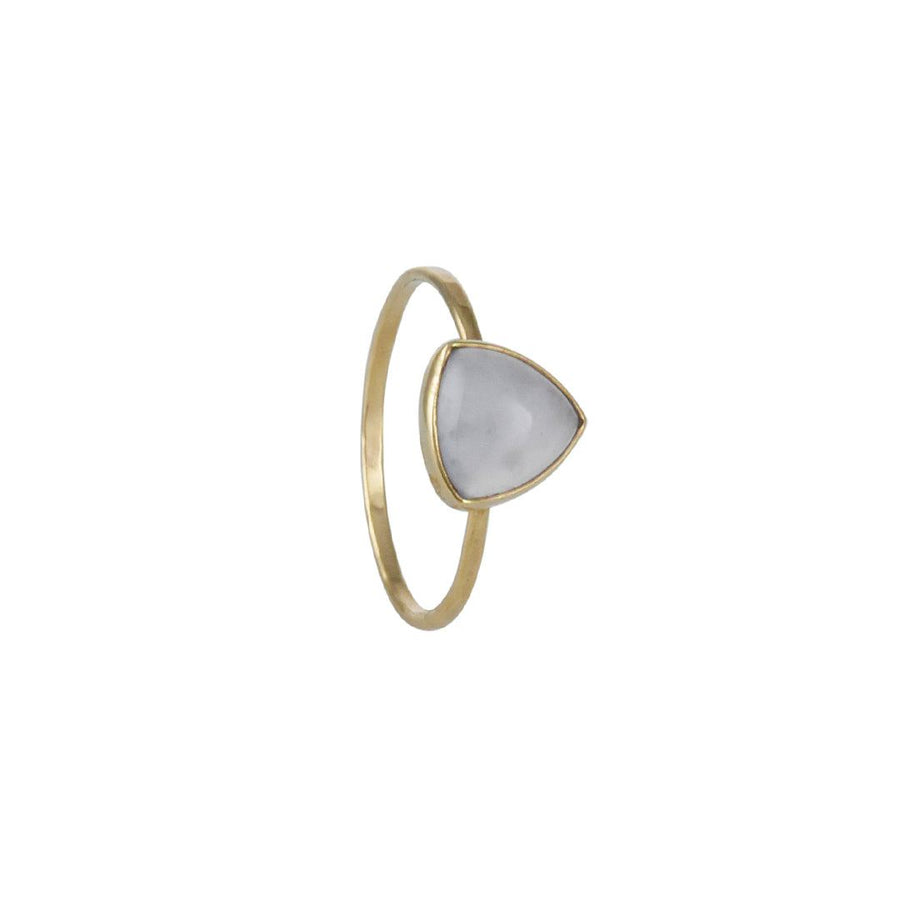 SALE - Trillion Chalcedony Ring - The Clay Pot - Melissa Joy Manning - 14k gold, chalcedony, ring, SALE, Size 6