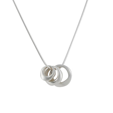 Philippa Roberts - Three Ring Necklace - The Clay Pot - Philippa Roberts - Necklace, Sterling Silver
