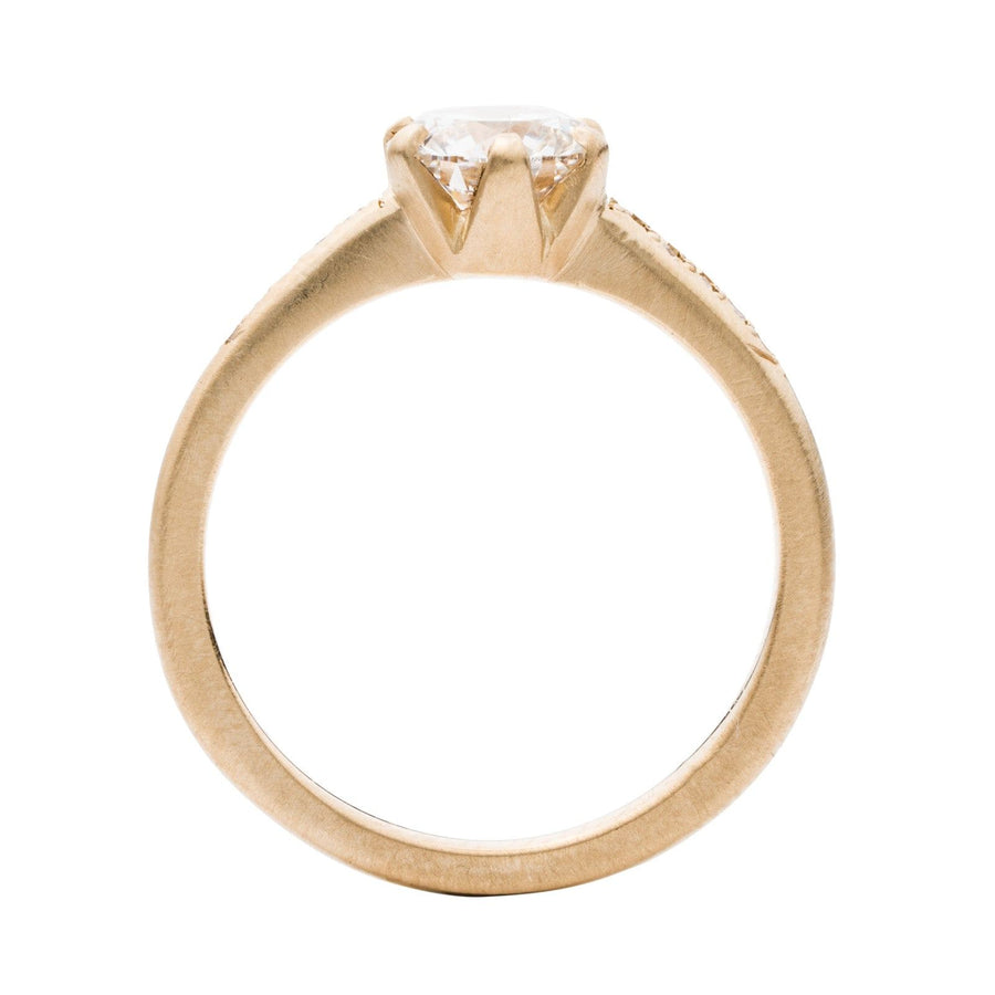 Rebecca Overmann - Six Prong Diamond Solitaire - The Clay Pot - Rebecca Overmann - 14k gold, Diamond, engagement ring, ring, Size 7