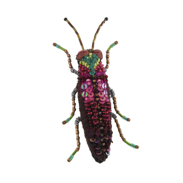 Trovelore - Pink Jewel Beetle Brooch